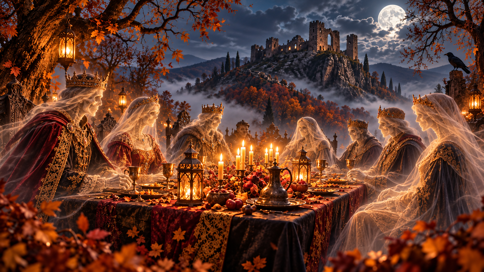 Castellruf: la cena de los muertos en la noche de Todos los Santos